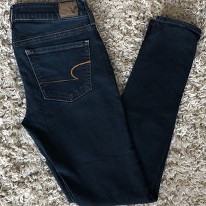 Dark wash skinny jeans
